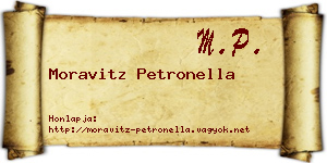 Moravitz Petronella névjegykártya